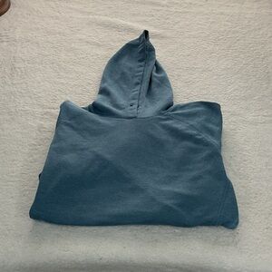 Mens fishhippie Teal Blue Hooded Sweatshirt… missing the drawstrings as pictured
